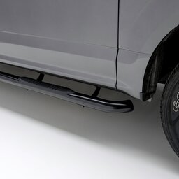 3" Round Black Steel Side Bars, Select Ford Bronco, F-150