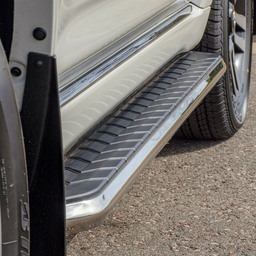 AeroTread 5" x 70" Polished Stainless Running Boards, Select Nissan Pathfinder