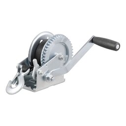 Hand Crank Winch with 20' Strap (1,400 lbs, 7-1/2" Handle)