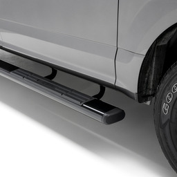 6" x 53" Black Aluminum Oval Side Bars, Select Ford F-250, F-350, F-450, F-550