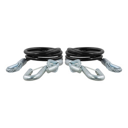 44-1/2" Safety Cables with 2 Snap Hooks (5,000 lbs, Vinyl-Coated, 2-Pack)