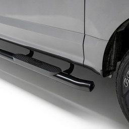 4" Black Steel Oval Side Bars, Select Dodge, Ram 1500, 2500, 3500