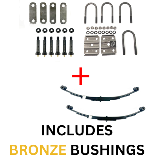 Southwest Wheel® 3,500 lbs. Fully Greaseable Single Trailer Axle Suspension Kit with No Hanger Brackets - BRHL3500-KIT-SINGLE