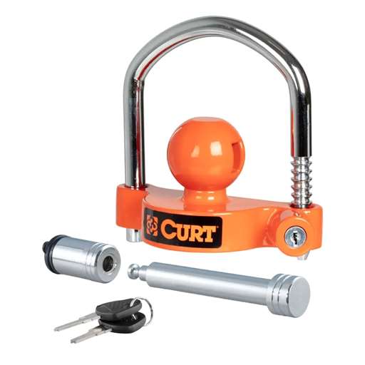 Curt Hitch & Coupler Lock Set, 2" or 2-1/2" Receivers, 1-7/8" to 2-5/16" Couplers - 23092