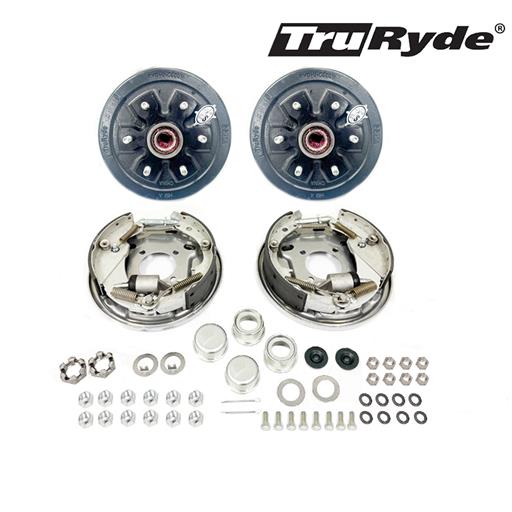 6-5.5" Bolt Circle 3,500 lbs. TruRyde® Pre-Greased Trailer Axle Hydraulic Brake Kit - PGBK655HYD-TRP