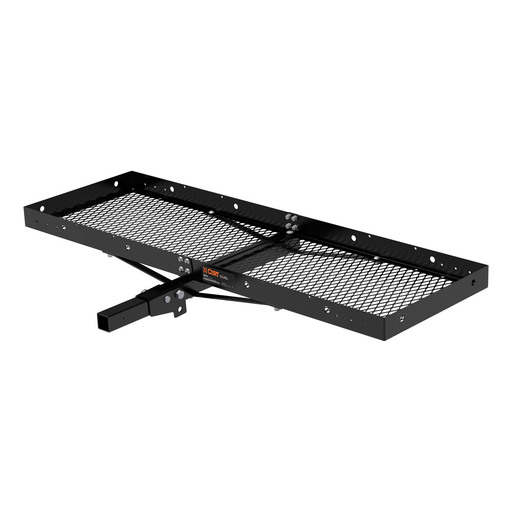 Curt 60" x 20" Black Steel Tray Cargo Carrier (Folding 2" Shank, 500 lbs.) - 18109