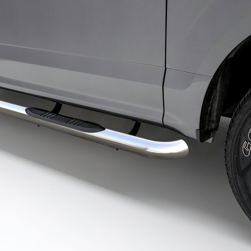 3" Round Polished Stainless Side Bars, Select Dodge Ram 1500