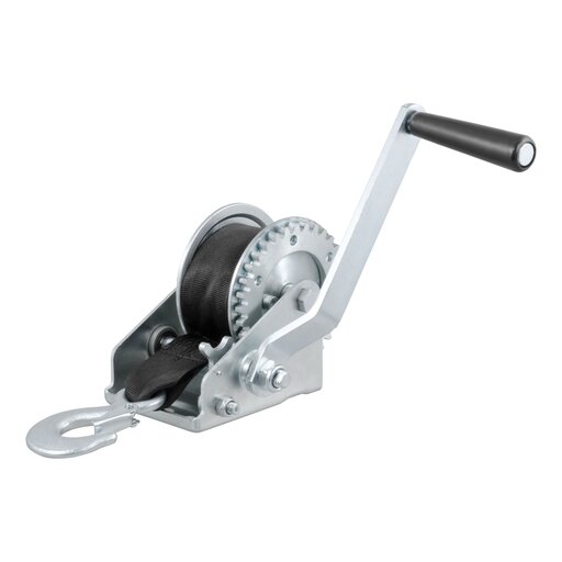 Curt Hand Crank Winch with 15' Strap (900 lbs, 6-1/2" Handle) - 29433