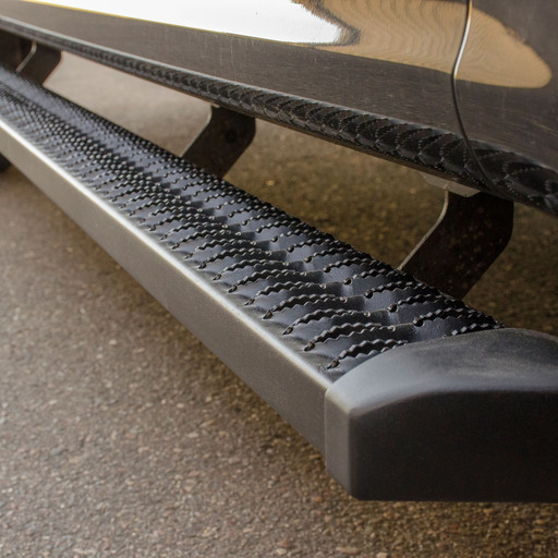 SlimGrip 5" x 88" Black Aluminum Running Boards, Select Silverado, Sierra Crew