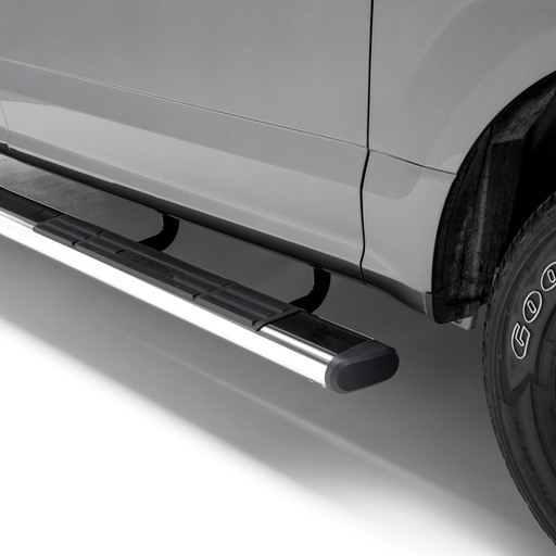 6" x 75" Polished Stainless Oval Side Bars, Select Ford F-150