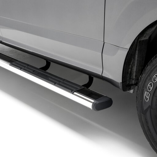 6" x 91" Polished Stainless Oval Side Bars, Select Ford F-150