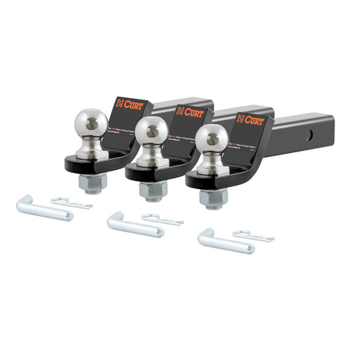 Loaded Ball Mounts with 2" Balls (2" Shank, 7,500 lbs., 2" Drop, 3-Pack)